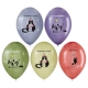 Воздушные шары, 10шт., М12/30см, MESHU /Birthday cat/, пастель, ассорти MS_63396 (10702070/261224/5192994/2, Китайская Народная Республика)