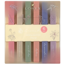 Набор текст.марк. LOREX Aromatic FLORAL 1-4 мм ассорти пастель скошенный 6 шт