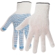 Перчатки х/б 10 класс OfficeClean, эконом, с точечным ПВХ, 3 нитки, белый, (30-32г), 82 текс 241691/ЛТ