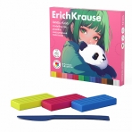 Пластилин классический ErichKrause Panda Hugs 12 цветов со стеком, 180 г (в коробке 12 шт)