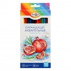 Карандаши акварельные Гамма /Классические/, 12цв., шестигранные, заточен., с кистью, картон. упак.,