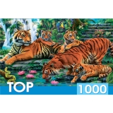 TOPpuzzle. ПАЗЛЫ 1000 элементов. ХТП1000-2160 Семейство тигров