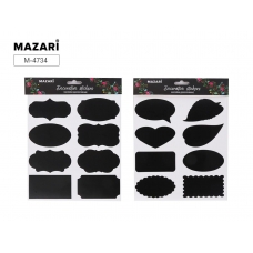 Набор наклеек декоративных IN  BLACK, 19,5 x 21,6 см, ПВХ, 3 листа в комплекте, ассорти 4 дизайна, ОПП-упаковка