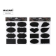 Набор наклеек декоративных IN  BLACK, 19,5 x 21,6 см, ПВХ, 3 листа в комплекте, ассорти 4 дизайна, ОПП-упаковка