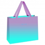 Пакет подарочный 32*26*12см MESHU /Duotone. Turquoise-Lilac gradient/, отд. фольгой, матовая ламинац (10131010/050924/5095905/1, Китайская Народная Республика)