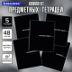 Тетради предметные, КОМПЛЕКТ 5 ПРЕДМЕТОВ, 48 л., обложка картон, BRAUBERG /BLACK/, 405184