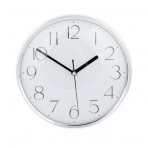 LADECOR CHRONO Часы настенные /Металлик/, пластик, 25см, 1хАА, серебро (10702070/290322/3111750, Китай)