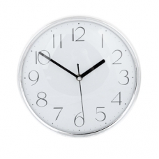 LADECOR CHRONO Часы настенные /Металлик/, пластик, 25см, 1хАА, серебро (10702070/290322/3111750, Китай)