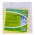 Салфетка микрофибра 30*30см 1шт. для мытья СТЕКОЛ PALITRA