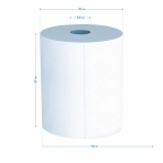 Полотенца бумажные в рулонах OfficeClean (H1), 2-слойные, 150м/рул., белые