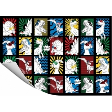 Плёнка цветная для уроков труда арт.62655/ 200 ДИНО-КОМИКС (50х70 см, голубой, жёлтый, зеленый, чёрный, ПВХ плотностью 130 мкм, ПЭТ-пакет с европодвесом)