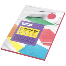Бумага цветная OfficeSpace /Intensive Color/, A4, 80 г/м², 100л., (красный)