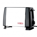 LEBEN Тостер 750Вт, 2 отдела, 6 степеней поджарки, арт.HJT-016S (10702070/090822/3248739, Китайская Народная Республика)