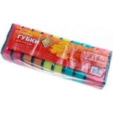 13186 Губки для посуды 10 шт. 80*50*25 мм EcoHouse, шт., 1/40 (13186 из п/э пакета 1/40)
