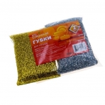 13300 Губка из порол. с метал.нитью (зол+сер), 2 шт. ЭКО (13300 из короба 1/30)