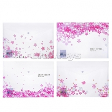 Папка канцелярская CHERRY BLOSSOM, 21х29,7 см, пластиковая, плотность 170 мкм, 4 дизайна в ассортименте