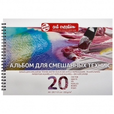 Скетчбук - альбом для смешанных техник 20л., А4 Royal Talens /Art Creation/, на склейке, 235г/м2 TAC931715