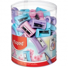 Точилка пластиковая Maped /Vivo Pastel/ 1 отверстие, без контейнера, пастел. цвета, ассорти 63011 (10216170/030222/3031721/03, Китайская Народная Республика)