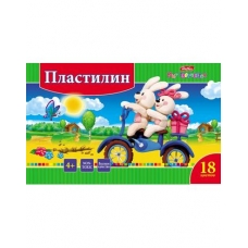 Пластилин 18 цв. 360гр Hatber со стеком-Ушастики-