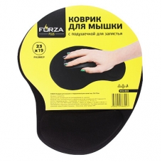 FORZA Коврик для мышки с подушечкой для запястья, 23х19см, резина, полиэстер (10511010/260421/0067574/4, Китай)