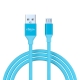 FORZA Кабель для зарядки Лето Micro USB, 1м, 2А, прорезиненный, 4 цвета, пакет (10702070/270821/0269873/1, Китайская Народная Республика)