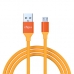 FORZA Кабель для зарядки Лето Micro USB, 1м, 2А, прорезиненный, 4 цвета, пакет (10702070/270821/0269873/1, Китайская Народная Республика)