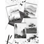 Блокнот А5 60 л. в точку LOREX SILENT LANDSCAPE греб. мел. карт. soft touch