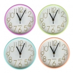 LADECOR CHRONO Часы настенные круглые, 20 см, пластик, стекло, 1хАА, 4 цвета (10702070/030322/3083185, Китай)
