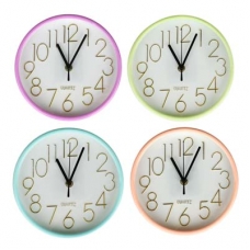 LADECOR CHRONO Часы настенные круглые, 20 см, пластик, стекло, 1хАА, 4 цвета (10702070/030322/3083185, Китай)