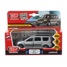 Машина металл LADA LARGUS 12 см, двери, багаж., инерц., сереб., кор. Технопарк в кор.2*24шт