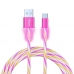 FORZA Кабель для зарядки Конфетти Type-C, 1.5А, 1м, цветная подсветка, 3 цвета, пакет (10131010/100922/3409746, Китайская Народная Республика)
