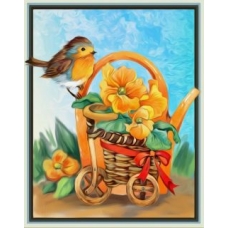 Алмазная живопись Веселая малиновка 24*30