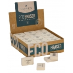 Ластик LOREX ECO GREEN NATURE натуральный каучук 31х21х8 мм прямоуг. белый мягкий индив.штрих-код