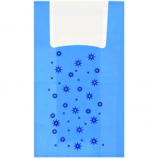 Пакет-майка OfficeClean /Звезды /, ПНД, 30+16*60см, 15мкм, голубой