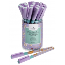 Ручка маслян. LOREX HOROSCOPE SLIM SOFT GRIP синий 0,5 мм ассорти прорез. корп.