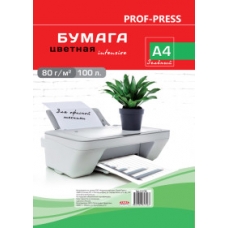 Бумага  цветная INTENSIVE ЗЕЛЕНЫЙ (Б-5746) А4 80 г/м2., 100л.