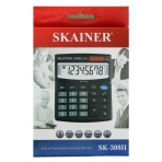 Калькулятор SKAINER настольный маленький 100х124х32 мм, 8 разрд., 2 пит., черный