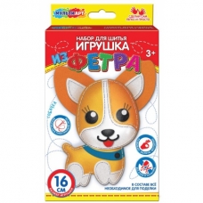 Игрушка из фетр cобачка МУЛЬТИ АРТ в кор.66шт