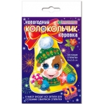 Набор для изготовления открытки /Новогодний колокольчик. Коровка/