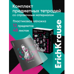 Комплект тетрадей общих ученических в пластиковой обложке ErichKrause Persons, 48 листов, кл./лин., со спр. мат. (обечайка 12 шт.)