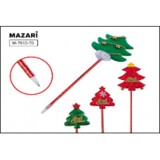 Ручка шариковая  CHIC CHRISTMAS TREE, СИНЯЯ, пулевидный пиш.узел 0.7 мм, пластиковый корпус, сменный стержень 100 мм, ОПП-пакет
