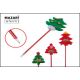Ручка шариковая  CHIC CHRISTMAS TREE, СИНЯЯ, пулевидный пиш.узел 0.7 мм, пластиковый корпус, сменный стержень 100 мм, ОПП-пакет