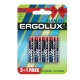 Батарейка Ergolux  LR03 Alkaline BL 3+1/40
