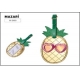 Бирка для багажа PINEAPPLE 8,5х13,8 см, полиуретан