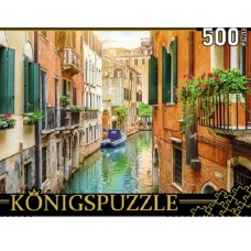 Konigspuzzle. ПАЗЛЫ 500 элементов. ШТK500-3577 ВЕНЕЦИАНСКИЙ КАНАЛ НА РАССВЕТЕ
