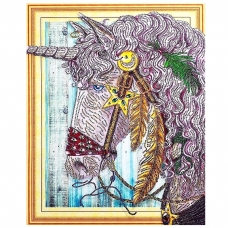 DV-11515-10 Алмазная мозаика (живопись) /Darvish/ 40*50см  Единорог