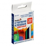 HEADMAN Стержни клеевые 20шт, 7,2x100мм, цветные, глиттер (блёстки), набор на блистере (10702070/190221/0043672/1, Китай)
