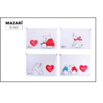 Папка канцелярская BEAR, 33х24,5x3см, пластиковая, zip-молния, плотность 170 мкм, 4 дизайна в ассортименте
