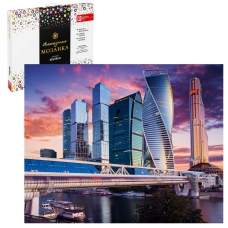 Алмазная мозаика МОСКВА-СИТИ-3, 40х50 см, 1 дизайн, полная выкладка,  картонная упаковка.