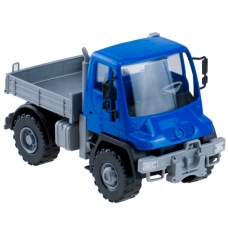 Самосвал бортовой Мерседес /Unimog U 500/ ЛЮКС (17,5 см. Синий.)